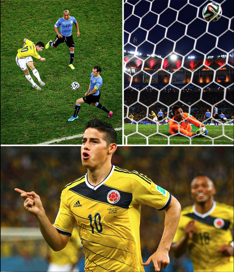 Cú vô-lê tuyệt tác của James tại World Cup 2014